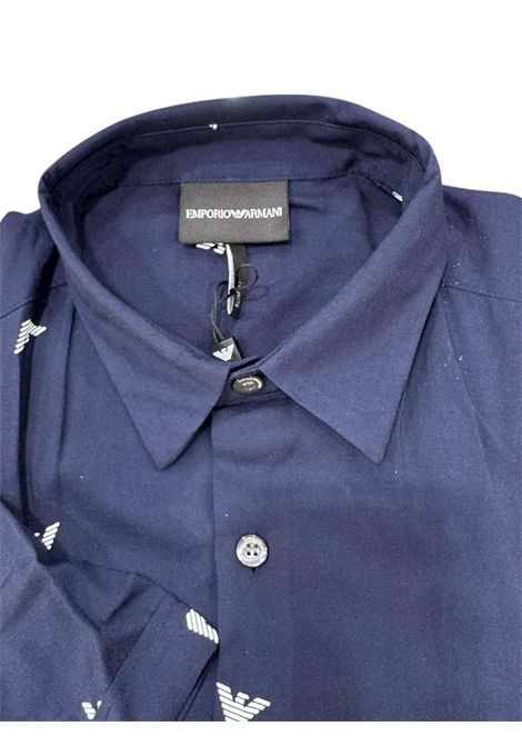 Camicia mezza manica con loghi aquila EMPORIO ARMANI | Camicie | E9.3Z1C10.1NREZ00300